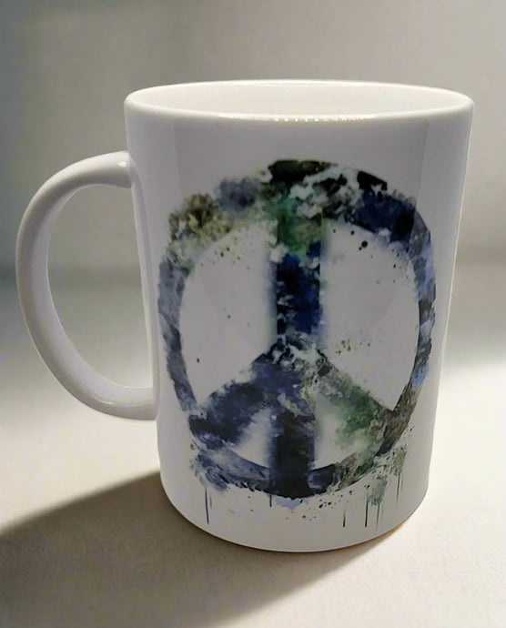 15 ounce Candle Mug -- Earth Peace Sign