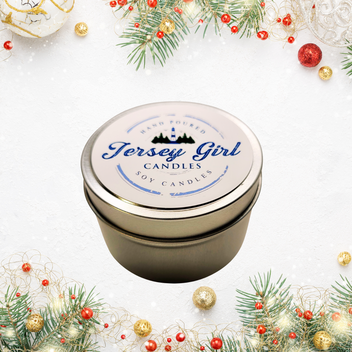 6 Ounce Tin Candle -- Holiday/Winter Scents